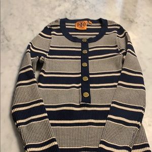 Tory Burch Navy/off White Sweater